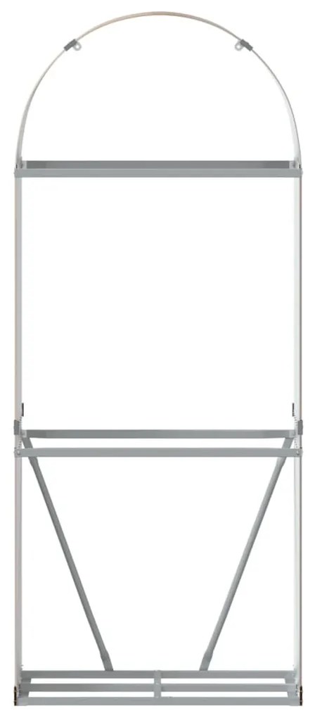 fautánzatú horganyzott acél rönktartó 80 x 45 x 190 cm