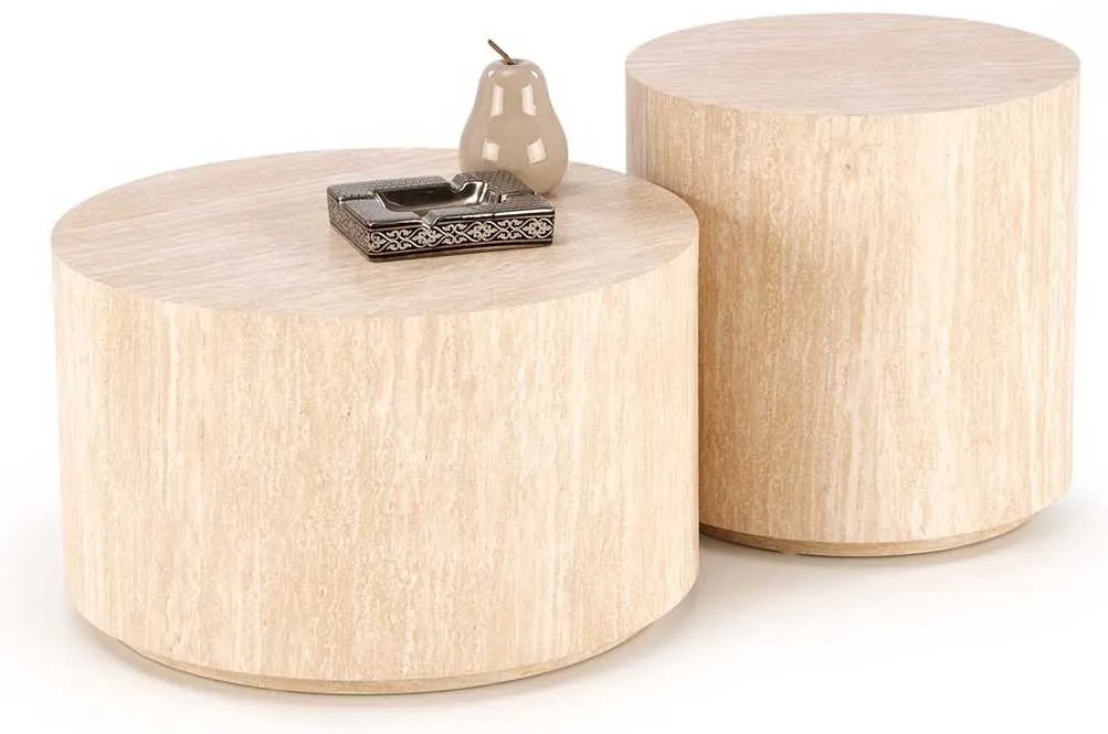 Palmer dohányzóasztal - kör, bézs