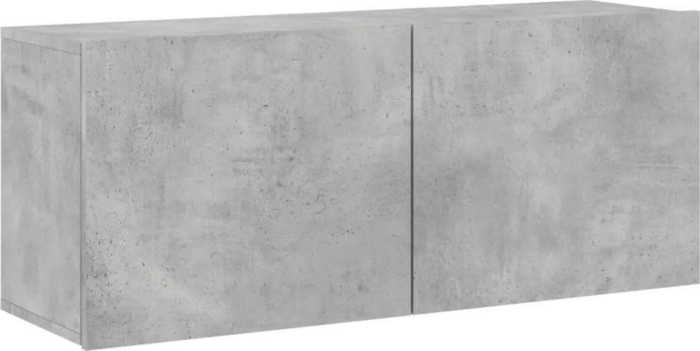vidaXL betonszürke falra szerelhető TV-szekrény 100 x 30 x 41 cm