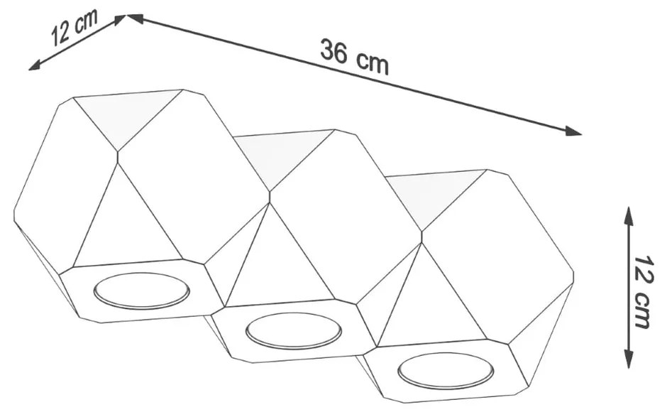 Natúr színű spotlámpa 12x36 cm Vige – Sollux