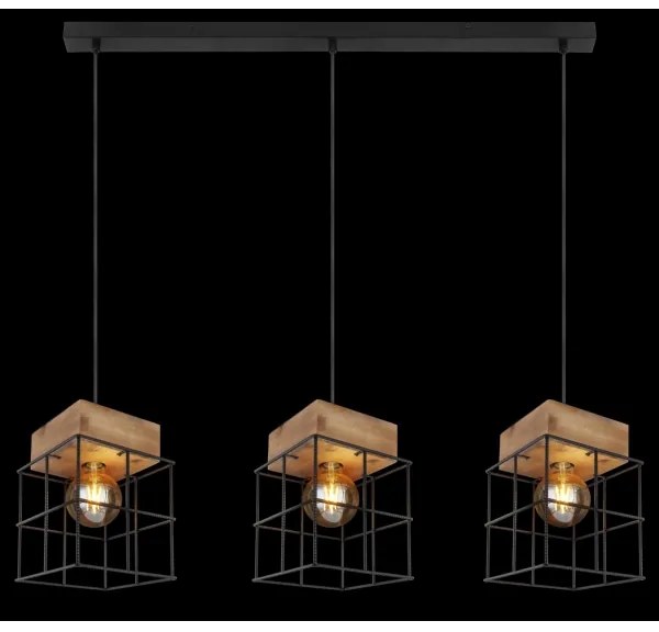 Globo 15530-3H - Csillár zsinóron MERRIL 3xE27/60W/230V