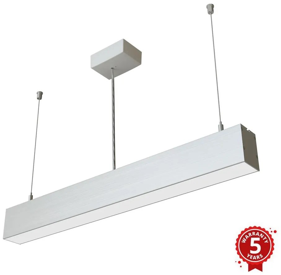APLED - LED Csillár zsinóron LOOK LED/23W/230V 4000K 60 cm ezüst
