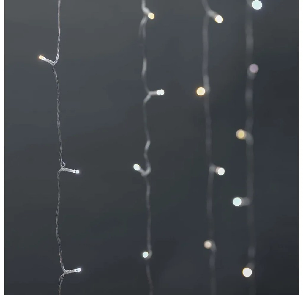 Nedis WIFILXC02W200 - LED karácsonyi függöny 200 LED/11 funkció 6 m IP65 Wi-Fi Tuya