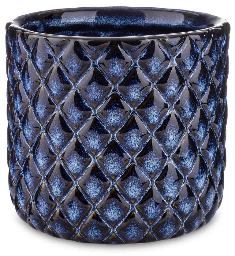 Kaspó kerámia kék 13,5x14,5x14,5cm