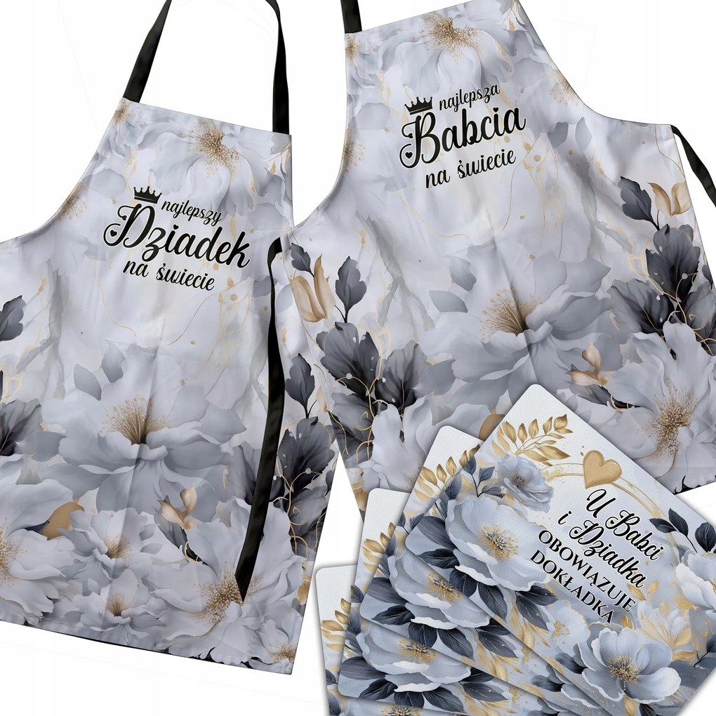 Konyhai Kötény Szett Nagymama És Nagypapa Alátét Ajándék