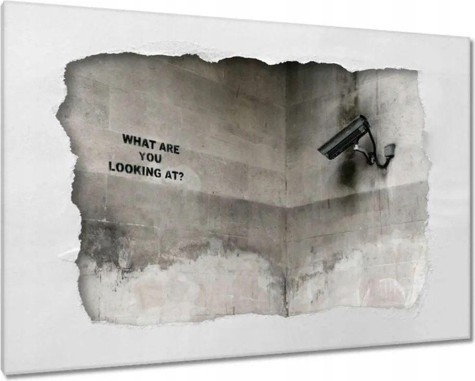 Vászonkép 60x40 Banksy Kamera Graffiti