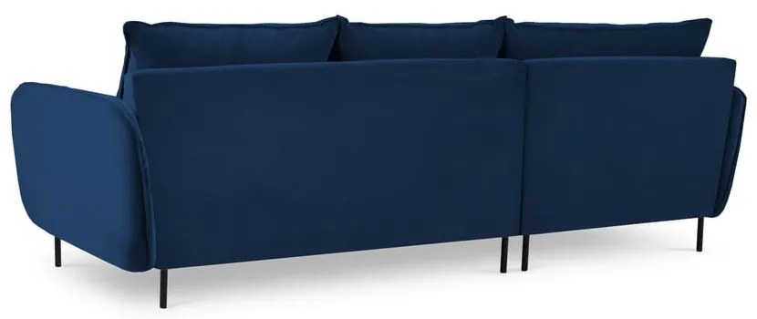 Kék bársony sarokkanapé (bal oldali) Vienna – Cosmopolitan Design