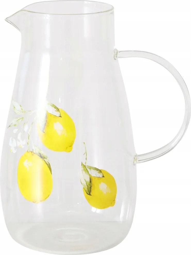 Üveg Kancsó Limonádéhoz Capri Citrom Motívum 1500 ML 21 X 12 X 17 CM