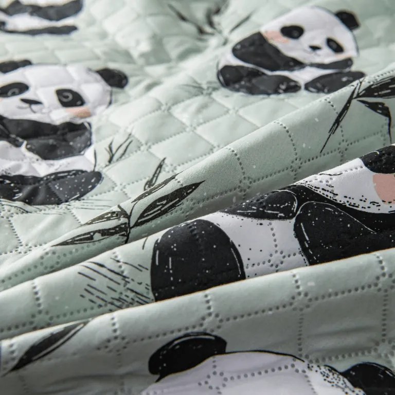 Ágytakaró PANDA RELAX zöld Méret: 170 x 210 cm