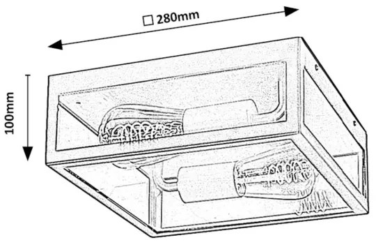 Rabalux 7070 - Kültéri mennyezeti lámpa ZATON 2xE27/60W/230V IP23