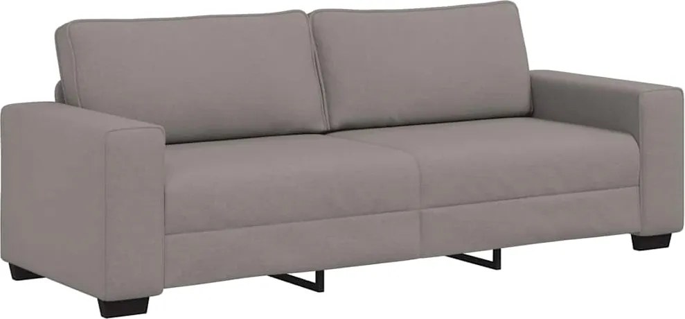 vidaXL 3 személyes fekete szövetkanapé 220x77x82 cm