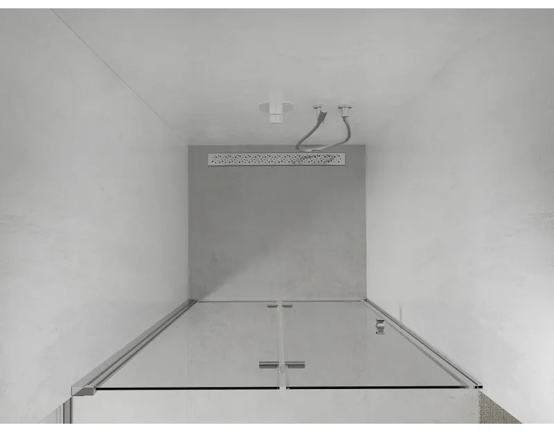 Mexen Lima, összecsukható zuhanyajtó nyitáshoz 60 x 190 cm, 6 mm átlátszó üveg, króm profil, 856-060-000-01-00-D