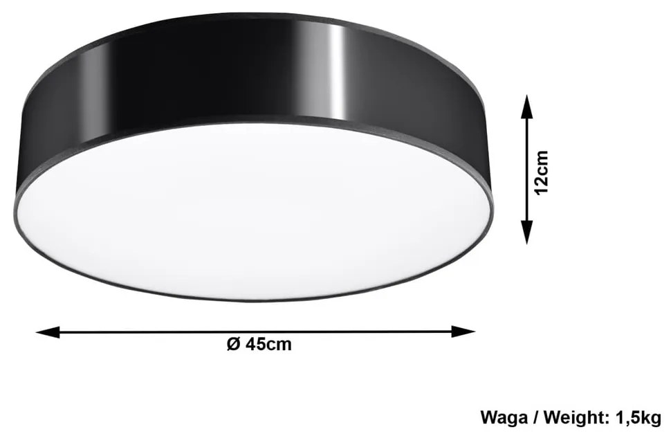 Atis Ceiling fekete mennyezeti lámpa - Sollux