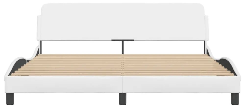 fehér műbőr ágykeret Dover 180x200 cm