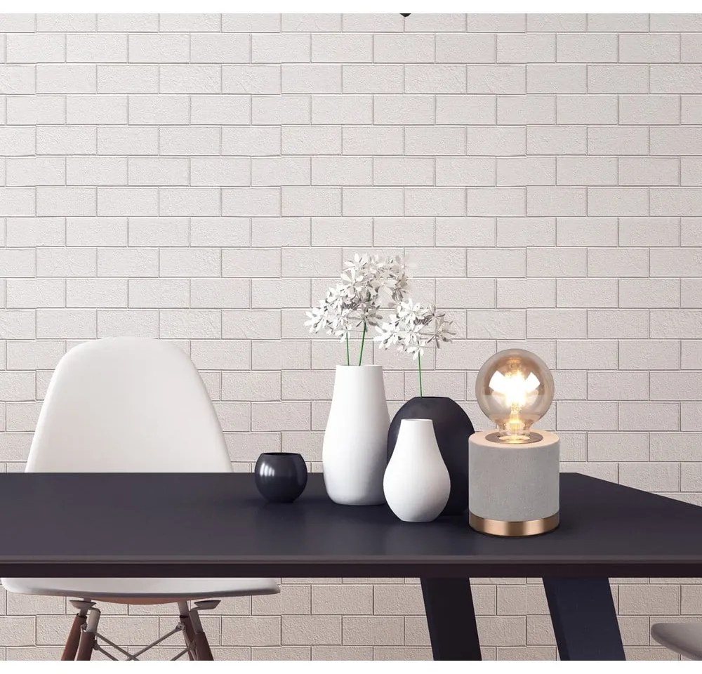 Szürke bársony asztali lámpa (magasság 11 cm) Judy – Reality