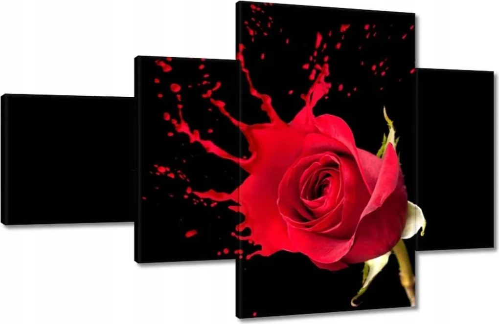 Vászonkép 130x80 Fröccsenő rózsa