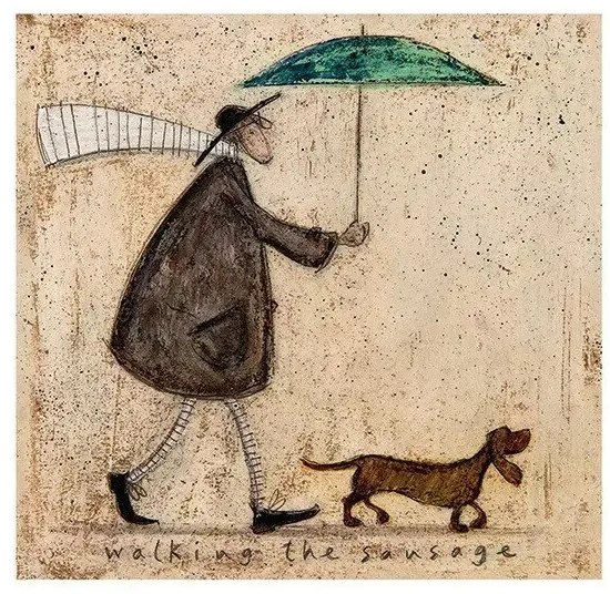 Művészeti nyomat Sam Toft - Walking The Sausage