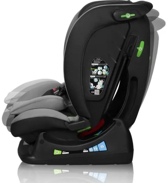 Lionelo - Autósülés AART i-Méret 40-150 cm fekete/szürke