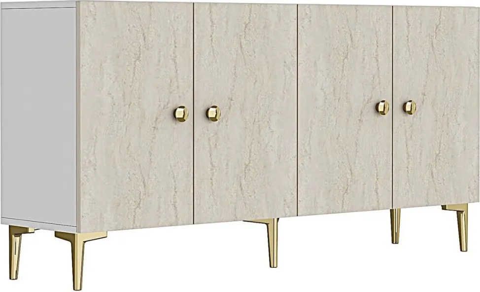 Simple 180 - White, Travertine