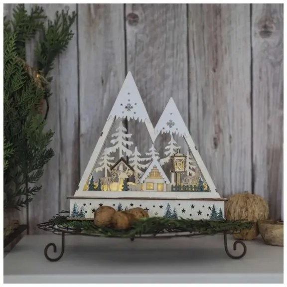 LED karácsonyi dekoráció LED/0,6W/2xAA karácsonyi tájkép