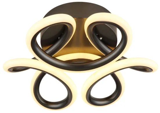 Globo 67386-24A - MELISAND LED mennyezeti lámpa 24W, 26 cm, fekete