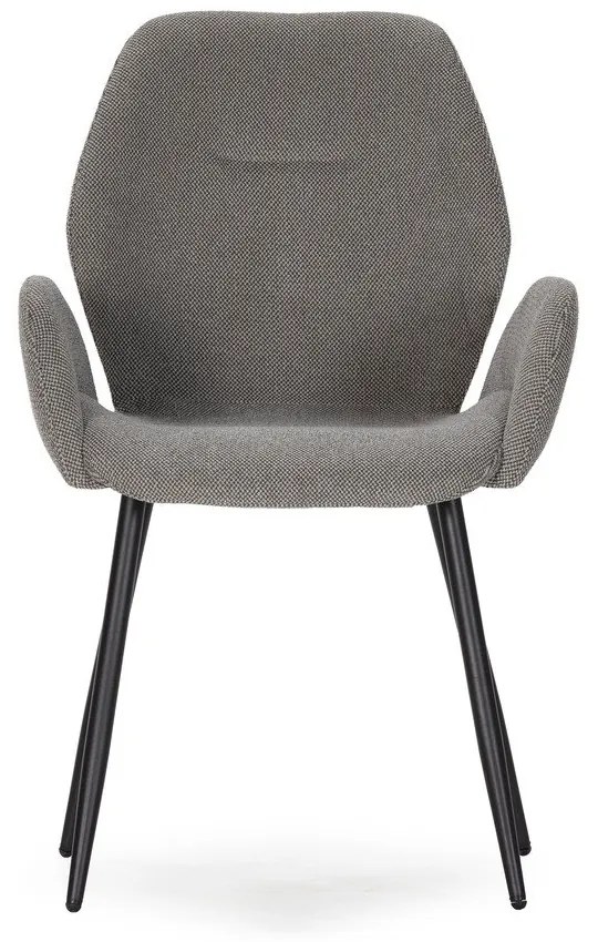 Szürke kárpitozott étkezőfotel szett 2 db-os Ansu – Marckeric