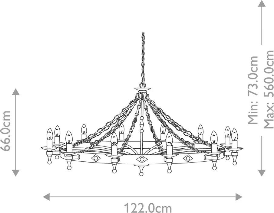 Elstead Lighting WARWICK WR12-GRAPHITE Csillár 12x60W/E14