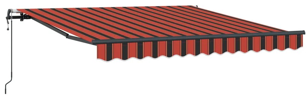 Behúzható napellenző narancssárga és barna 350 x 250 cm szövet