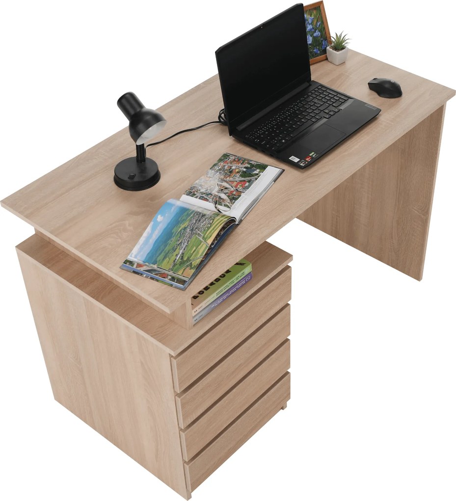 Pc asztal, szonoma tölgy, HANY NEW