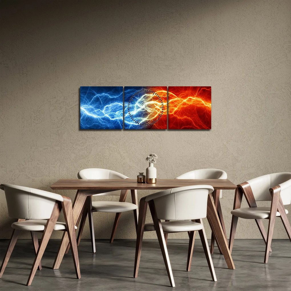 Az elektromos feszültség képe (órával) (90x30 cm)