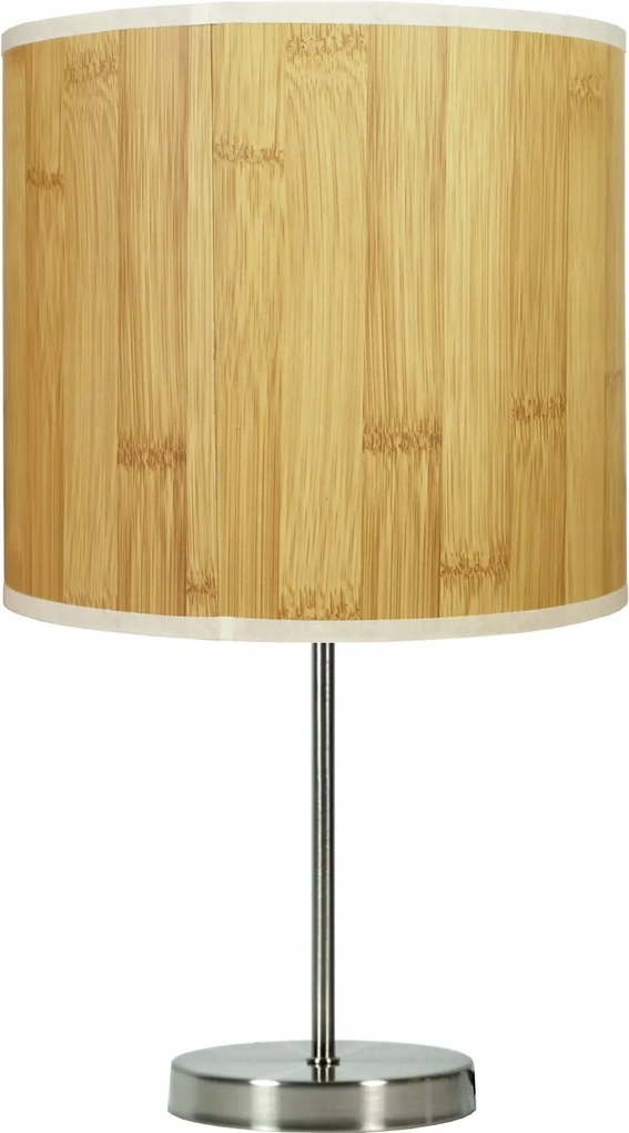 Ezüst asztali lámpa lámpaernyővel fa utánzat 41 cm Candellux nappaliba