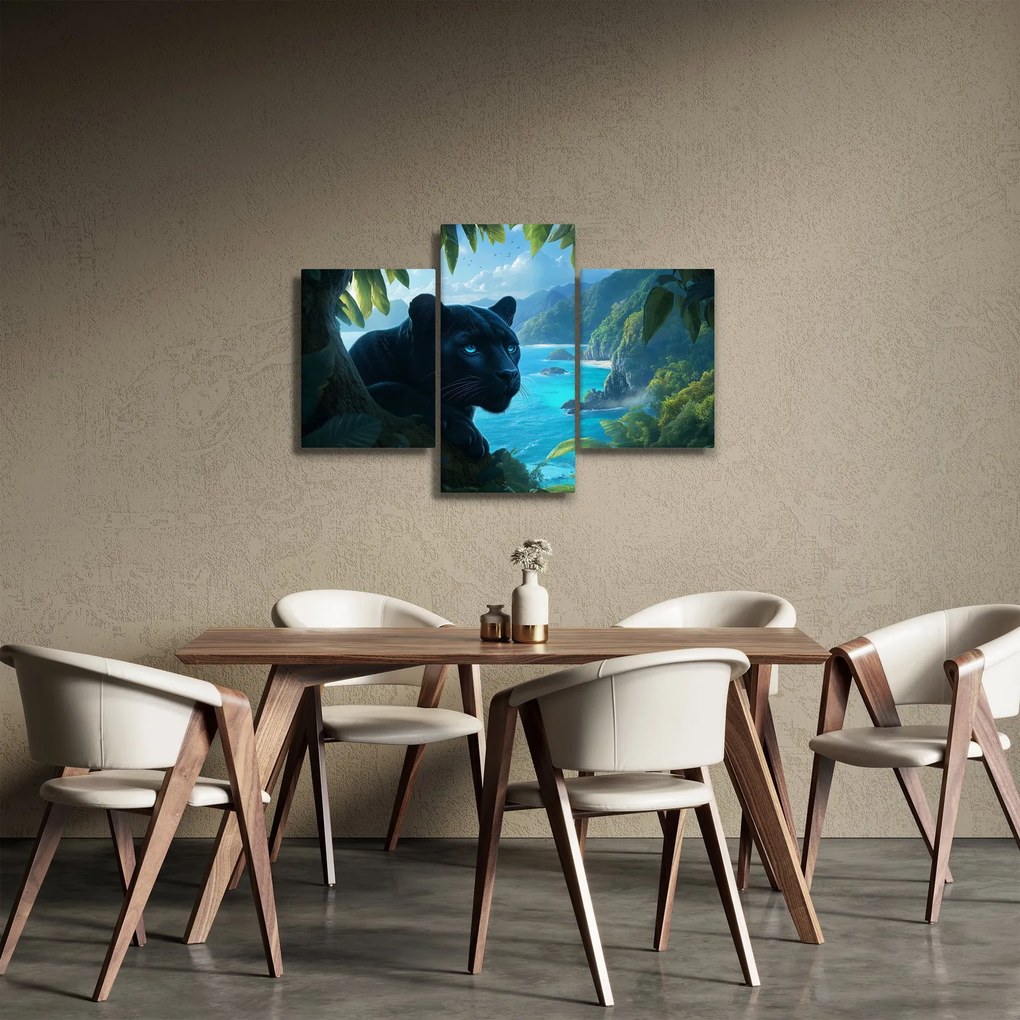 Kép - Fekete párduc a dzsungelben (90x60 cm)