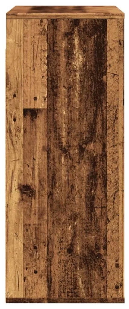 antik fa színű szerelt fa faliszekrény 80x33x80 cm
