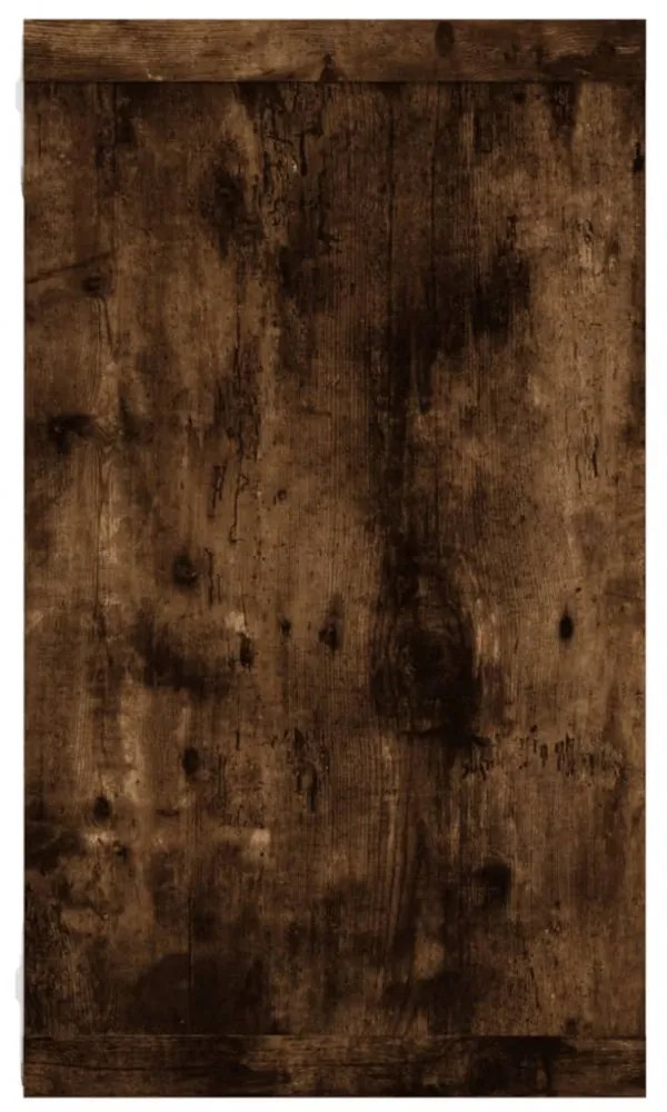 4 db füstös tölgyszínű szerelt fa fali kockapolc 80x15x26,5 cm