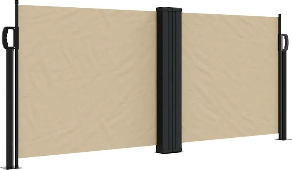 vidaXL bézs behúzható oldalsó napellenző 100 x 600 cm