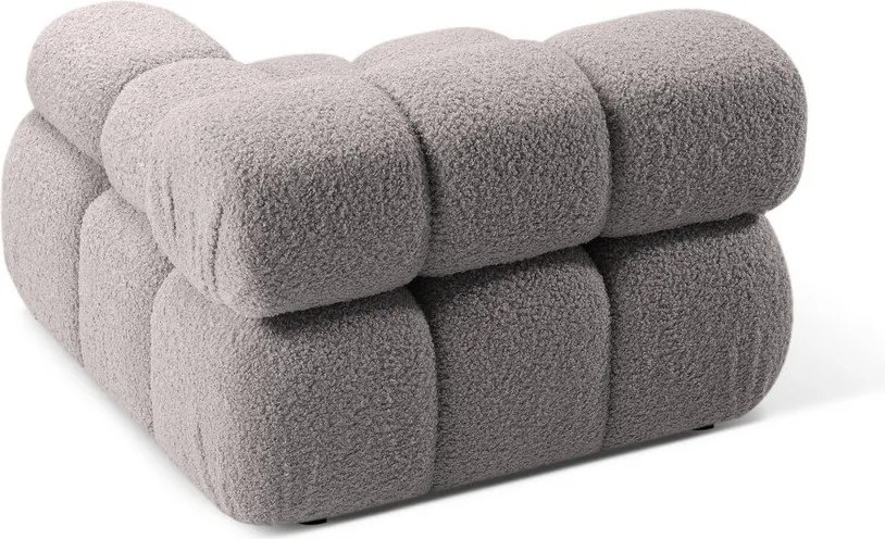 Világosszürke buklé kanapé modul (jobb oldali) Bellis – Micadoni Home