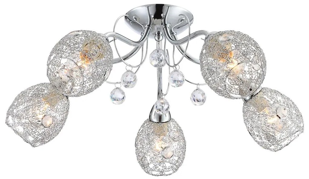 Globo 56689-5 - Felületre szerelhető csillár KORDULA 5xE14/40W/230V