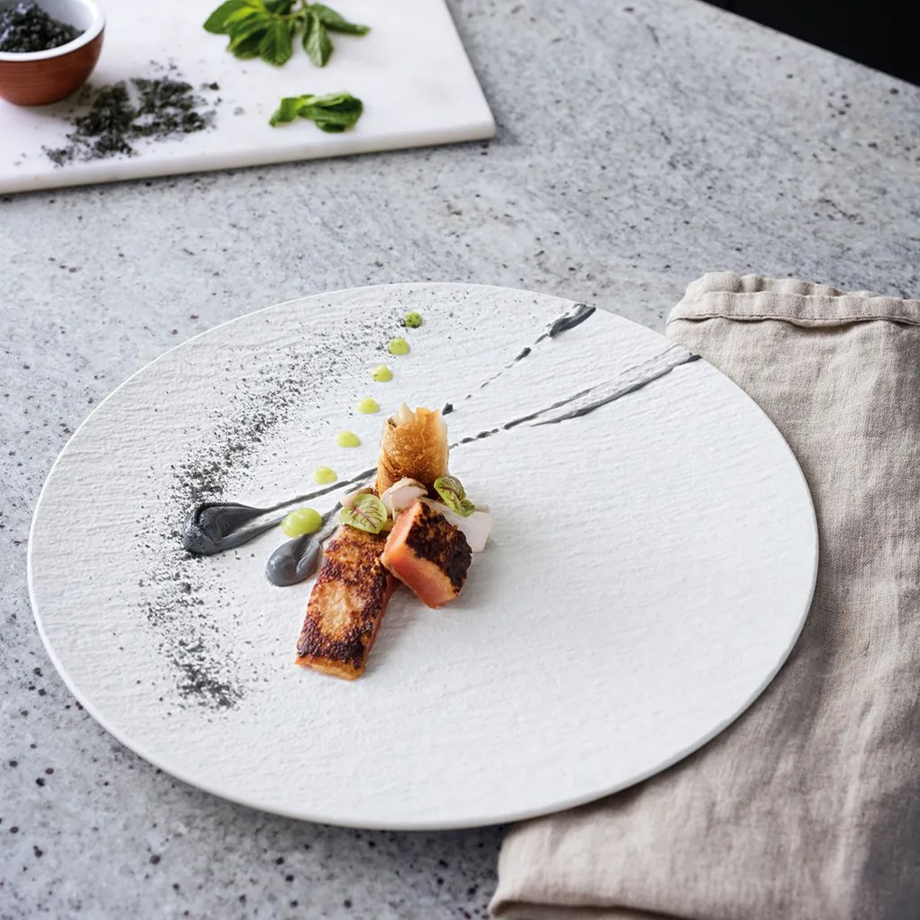 Pizza tányér, Manufacture Rock blanc kollekció - Villeroy & Bochnc - Villeroy & Boch