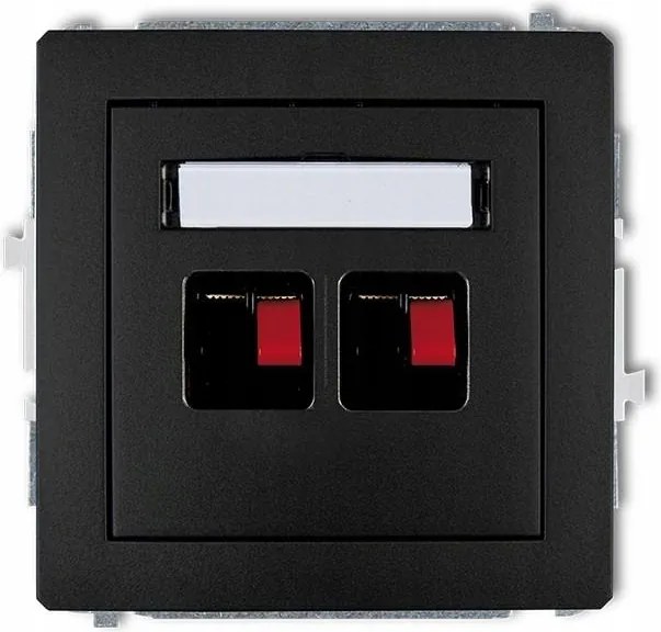 Hangszóró aljzat 2x fekete 12DGG-2 Deco Karlik