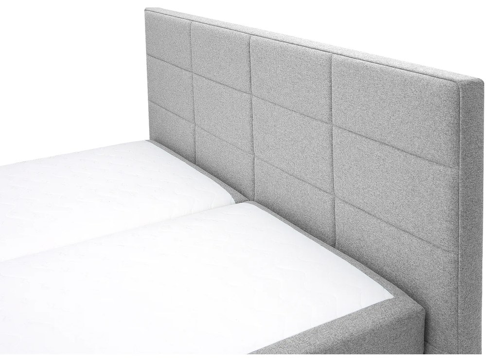 Franciaágy Boxspring 180 cm Revenant (világosszürke) (ágyráccsal és matraccal) (tárolóhellyel). 1098563