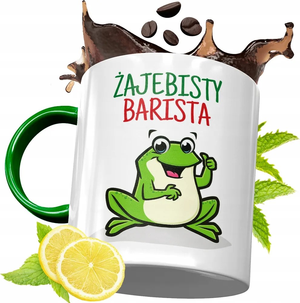Zöld Bögre Baristáknak Születésnapi Ajándék fényképes nyomtatással