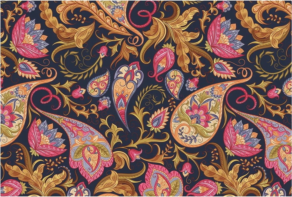 Design fotótapéta falra Flizelin Színes paisley 104x70 Ragasztó