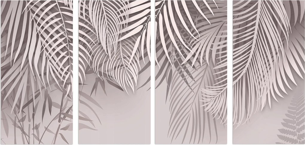 Hálószoba faliképek Nappali fali dekoráció XXL Levelek 80x160