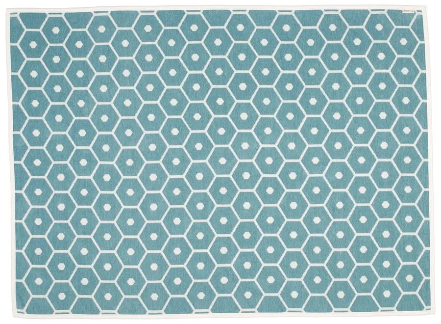 Türkiz gyapjúkeverék takaró 140x180 cm Honey Turquoise – Pappelina