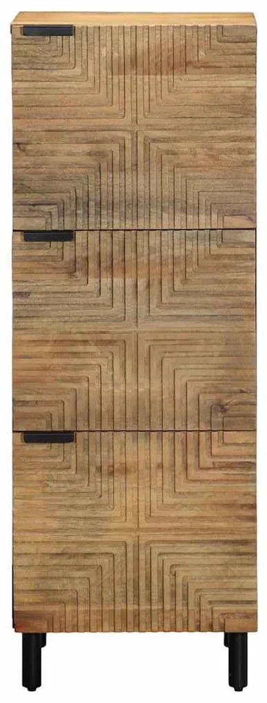 barna tömör mangófa magasszekrény 40 x 33 x 110 cm