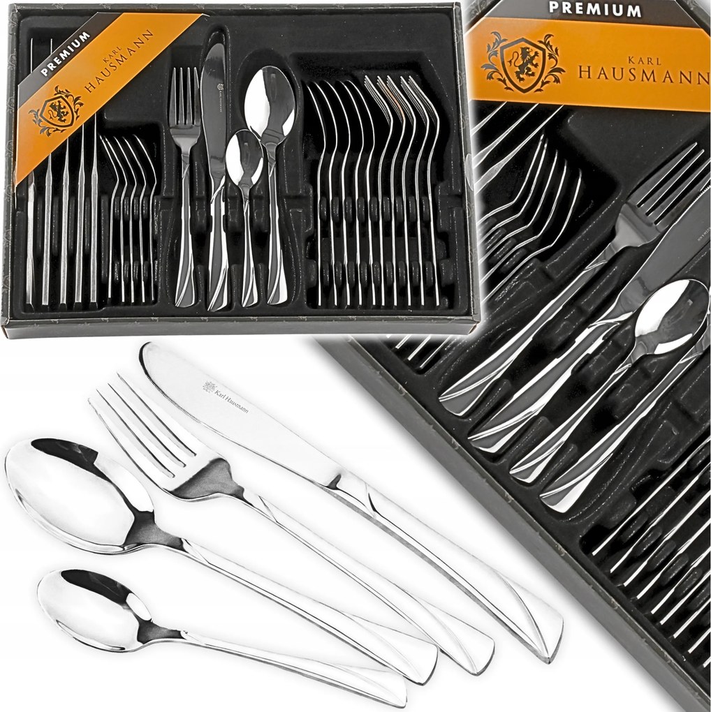 Evőeszköz Szett 6 Személyes Evőeszköz Szett 24EL King +doboz Fényes