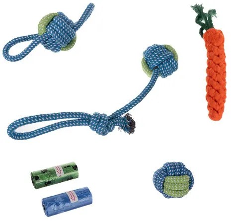 Dog chew toy, tug - set 25384
