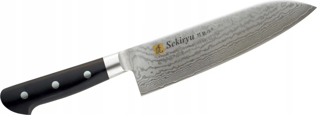 Santoku Japán konyhakés Univerzális 180mm Sekiryu Totemo