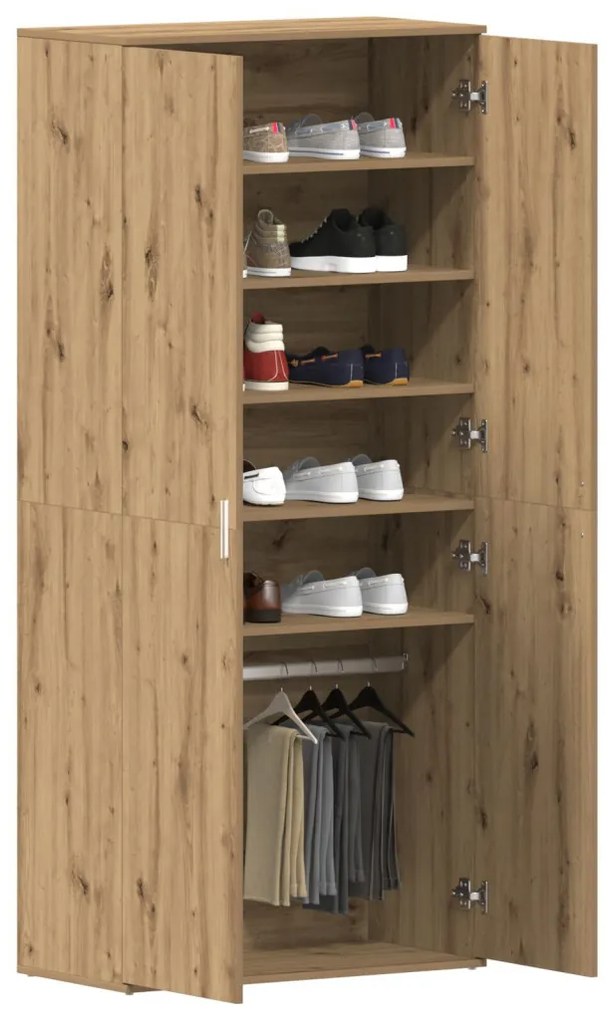 Cipőszekrény polcokkal Artisan tölgy 80 x 39 x 178 cm Faanyag