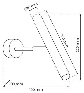 Fali spotlámpa MONZA 1xG9/8W/230V fekete